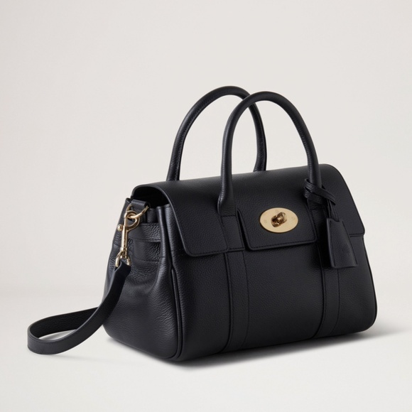 Mulberry 'Bayswater Satchel' in Black Classic Grain Leather  - MSRP $1545 - BNIB - Picture 3 of 7